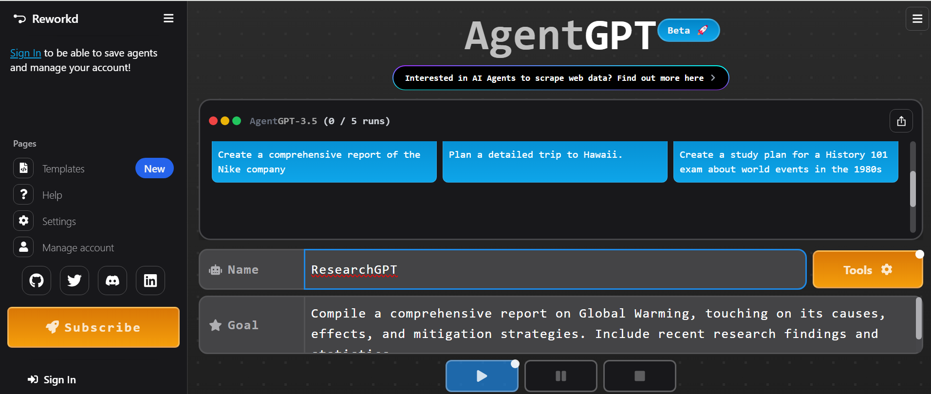 AgentGPT image